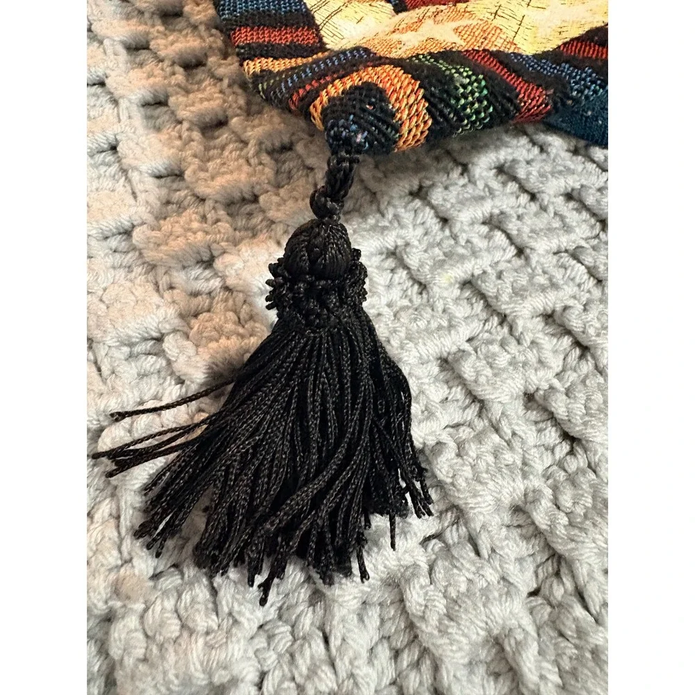 Warren Kimble Rooster Tapestry Table Runner Folk Art Farmhouse Star and Tassel‎